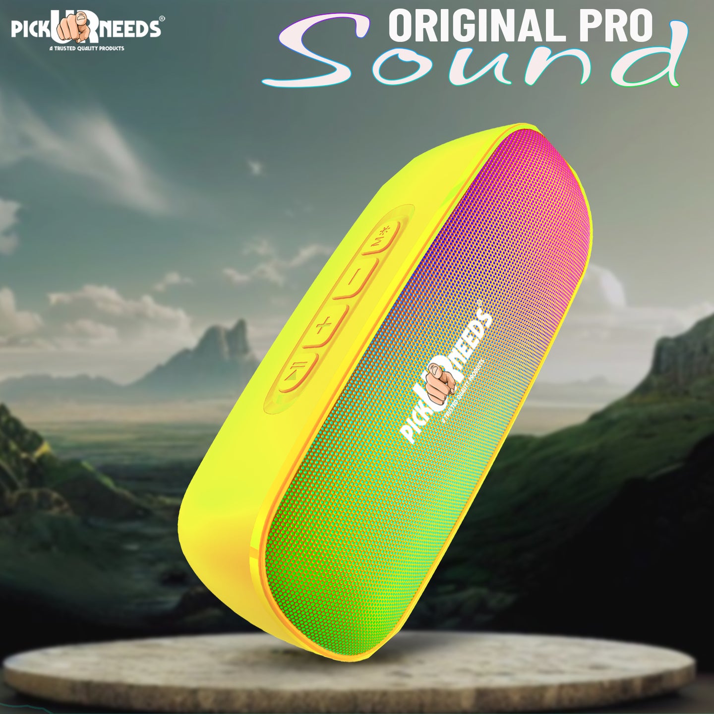 Pick Ur Needs High Quality Sound Wireless Speaker With RGB Light AUX / TF Card / USB Supported 12 W Bluetooth Speaker  (Black, 5.0 Channel)